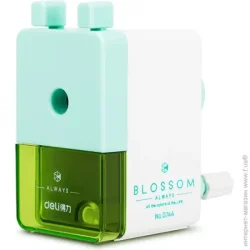 Deli Точилка механічна зелена 0744