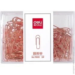 Скріпка Deli Скріпки 29 мм 100 шт. золоті 78510