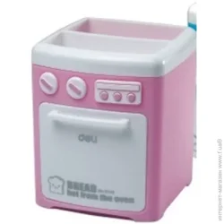 Deli Подставка для ручек 9142Е Печка розовая