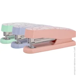 Deli Степлер Macaron 0402F №24/№26 25 лист. розовый