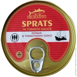 Рибная консерва Delikanto Килька в томатном соусе 240 г