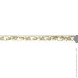 Dellos Baget Молдинг 130G-115 білий з золотом 2400x15x8 мм