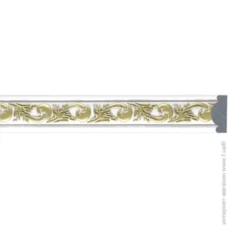 Dellos Baget Молдинг 157G-115 білий з золотистим 2400x30x14 мм