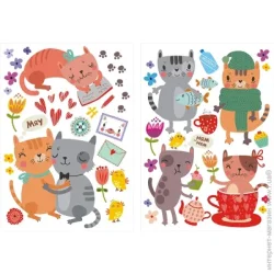 Design Stickers Декоративная наклейка Коты 59,4х42 см