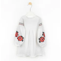 Платье Dexter'S Вышиванка детская Embroidered Beauty р.104 белый d1119-3