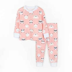 Кофта + штаны Dexter'S Пижама детская для девочек на манжетах Panda р.146 розовый 935171