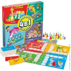 Настільна гра DGT Гра настільна Ходилки-Бродилки 4 в 1 2238_C