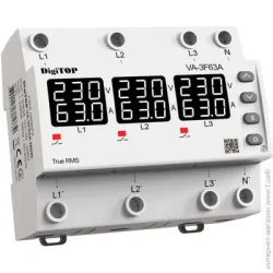 Реле напруги Digitop VA-3F63A M6W на DIN-рейку