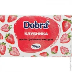 Мыло Dobra Мило туалетне тверде , марка (К), Полуниця 70г (4820195506615)