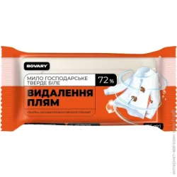 Хозяйственное мыло Dobra 72% для стирки и удаления пятен твердое белое 125 г (4820195503782)