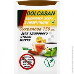 Сахар Dolcasan Заменитель сахара на основе Сукралозы 150 шт (4270000616884)