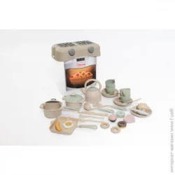 Дитяча побутова техніка Кухня DOLONI Бокс із набором посуду 34 предмети ECO (01480/02eco)