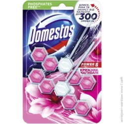 Засіб для унітазу Domestos Засіб для чищення унітазу Гігієнічний блок Power 5 крижана магнолія 55 г