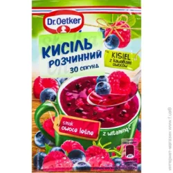Dr. Oetker Кисель быстрого приготовления с кусочками фруктов со вкусом лесных ягод