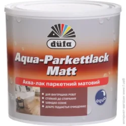 Dufa Паркетний лак Aqua-Parkettlack мат прозорий 0,75 л