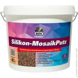 Dufa Декоративна штукатурка мозаїчна силіконова DecoQuarz база 4 кг/прозорий