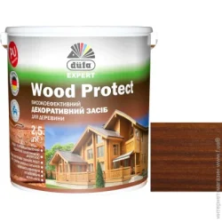 Dufa Декоративное средство EXPERT Wood Protect орех шелковистый глянец 2,5 л
