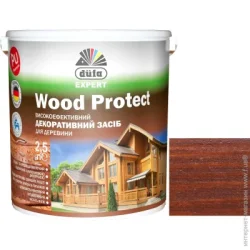 Dufa Декоративное средство EXPERT Wood Protect махагон шелковистый глянец 2,5 л