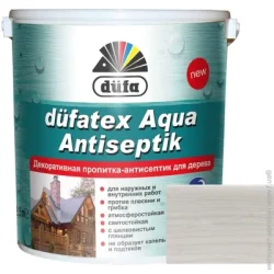 Dufa Просоченняtex Aqua Antiseptik білий шовковистий глянець 2,5 л