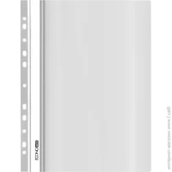 Папка-швидкозшивач Economix Швидкозшивач А4 з перфорацією, фактура "глянець" білий E31510-14