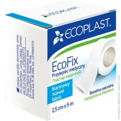 Ecoplast Лейкопластырь тканевый EcoFix 2,5 см 5 м нестерильные