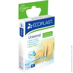 Ecoplast Лейкопластырь Universal 72х19 мм, 38х38 мм, 72х38 мм нестерильные 16 шт.