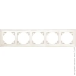 Efapel Рамка п'ятимісна LOGUS універсальна кремовий 90950 TPE