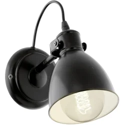 Eglo Бра PRIDDY 1x40 Вт E27 черный 49468