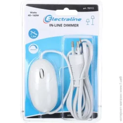 Діммер Electraline Світлорегулятор + кабель 1,5 м 160Вт 20 білий 70115