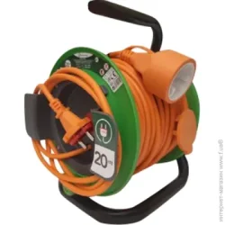 Подовжувач Electraline Подовжувач на котушці без заземлення 1 гн. зелений 20 м 49051