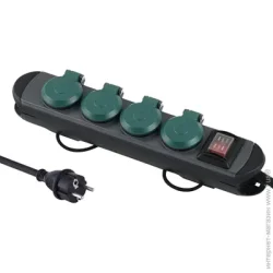Electraline Удлинитель H07RN-F с заземлением 4 гн. черный 1,8 м 62185