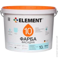 Element Краска силиконовая водоэмульсионная 10 мат белый 10л