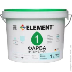 Element Краска акриловая водоэмульсионная 1 мат белый 1л