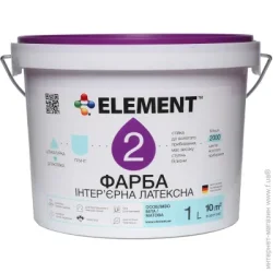 Element Краска латексная водоэмульсионная 2 мат белый 1л