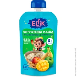 Пюре фруктово-ягодное Elfik Magic с 6 месяцев Второй завтрак: Морковь-манго-яблоко 100 г (4820266361358)