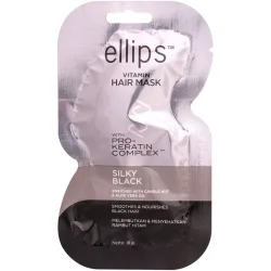 Ellips Маска для волосся Vitamin Silky Black Шовкова ніч з Про-кератиновим комплексом 18 мл