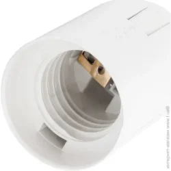 Emt Electronics Патрон электрический ЕМТ гладкий E27 термопластик белый 22-0118