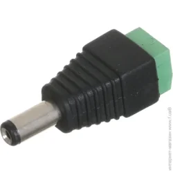 Кабель живлення Emt Electronics Штекер живлення EUROSKY 2,1/5,5 із клемною колодкою під гвинт чорний ШЖ DIY