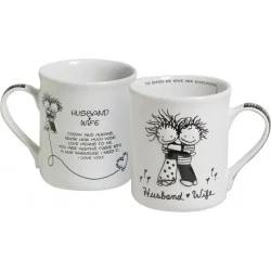 Кружка Enesco Чоловік і дружина 400мл (4004610) - керамика