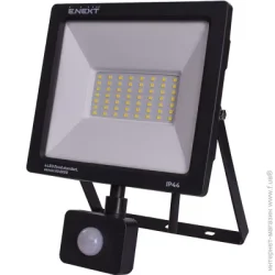 E.Next Прожектор з датчиком руху e.LED.flood.stand.sensor.50.6000 50 Вт IP44 чорний l0790009