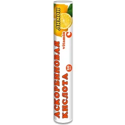 Enjee Витамины аскорбиновая кислота со вкусом лимона в таблетках 3,0 г туба №20