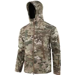 Esdy Куртка тактическая Softshell Shark Skin 01, зеленая р.XXXXL multicam