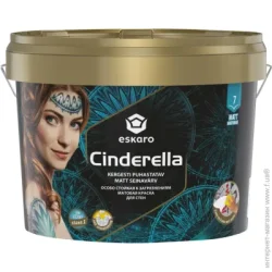 Eskaro Фарба акрилова Cinderella шовковистий мат білий 9л