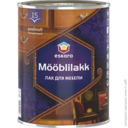 Eskaro Лак меблевий Mooblilakk 15 полумат 0.9 л безбарвний