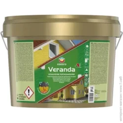 Eskaro Краска Veranda полумат белый 9,5 л