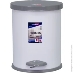 Ведро для мусора с педалью, со съемной крышкой 12 л Eurogold Ведро с педалью HERMES 12 л белый 801312