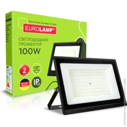 Eurolamp Прожектор светодиодный 100 Вт IP65 черный LED-FL-100(B)