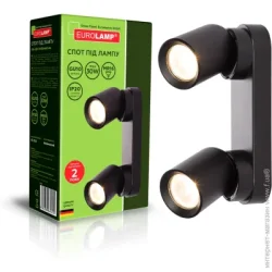Eurolamp Спот 2x30 Вт GU10 черный LH2-LED-GU10(black)