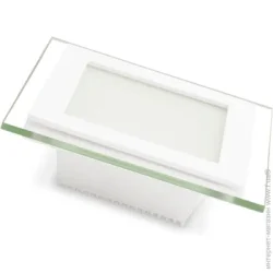 Eurolamp Світильник світлодіодний Glass Downlight квадратний 6 Вт 3000 К білий