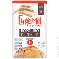 Euromill Мука пшеничная высшего сорта 1кг